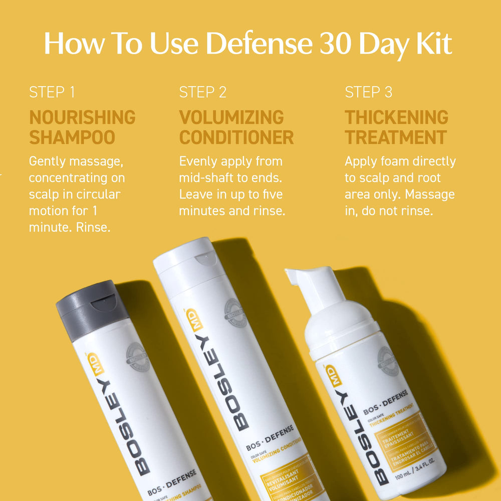 Emballage kit BosDefense BosleyMD: présentation pratique pour 30 jours