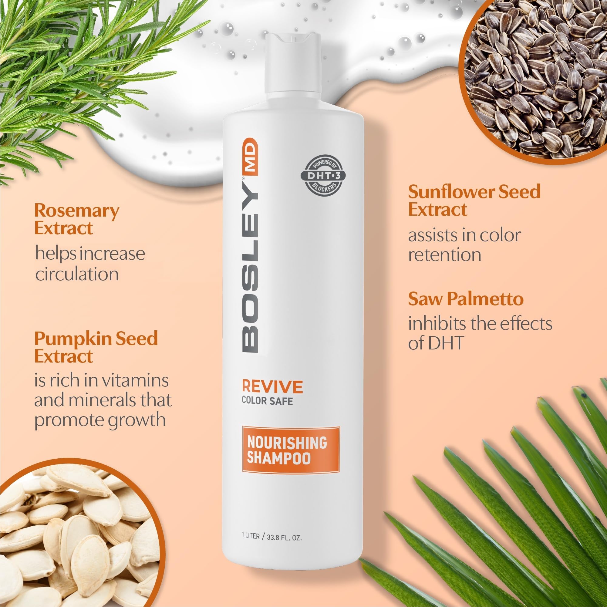 BosRevive: cuir chevelu sain grâce à des bloqueurs DHT naturels