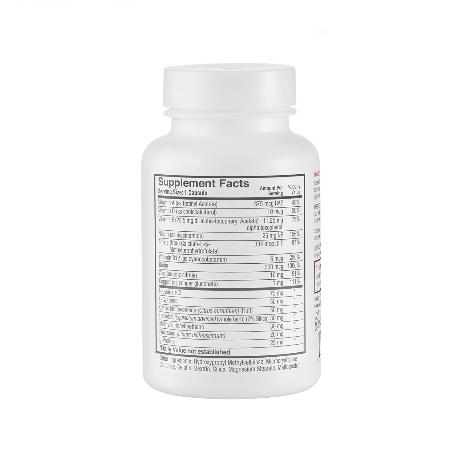 BosleyMD gélules – capsules, formule riche en biotine et zinc pour cheveux forts