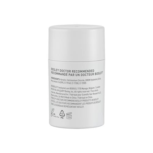BosleyMD Fibres adhésion electrostatique, démonstration de tenue naturelle sur cheveux.