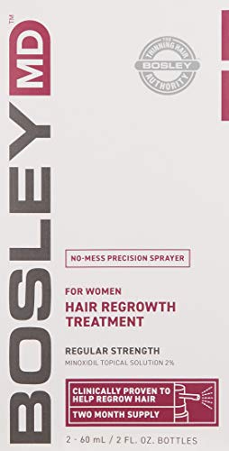 BosleyMD Minoxidil femme – spray-application-goutte pour un dosage simple.