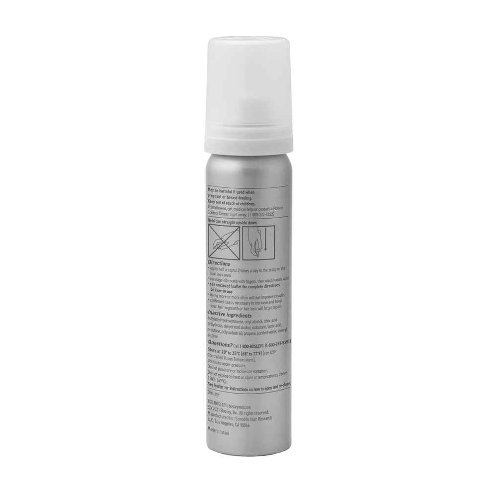 BosleyMD Minoxidil Mousse – utilisation matin et soir possible