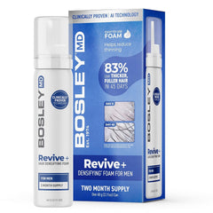 BosleyMD Revive+ densifiante mousse – flacon favorisant des cheveux plus épais.