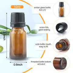 Lot BOSMIOW de 20 flacons 10 ml ambré, pratique pour échantillons.