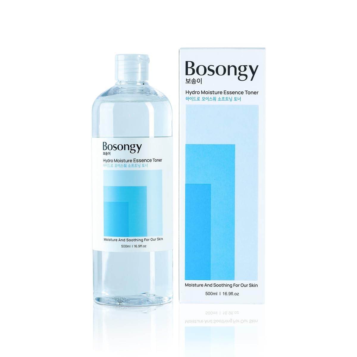 Bosongy Tonique Hydratant, formule à acide hyaluronique à 6 poids pour hydratation multi-niveaux.