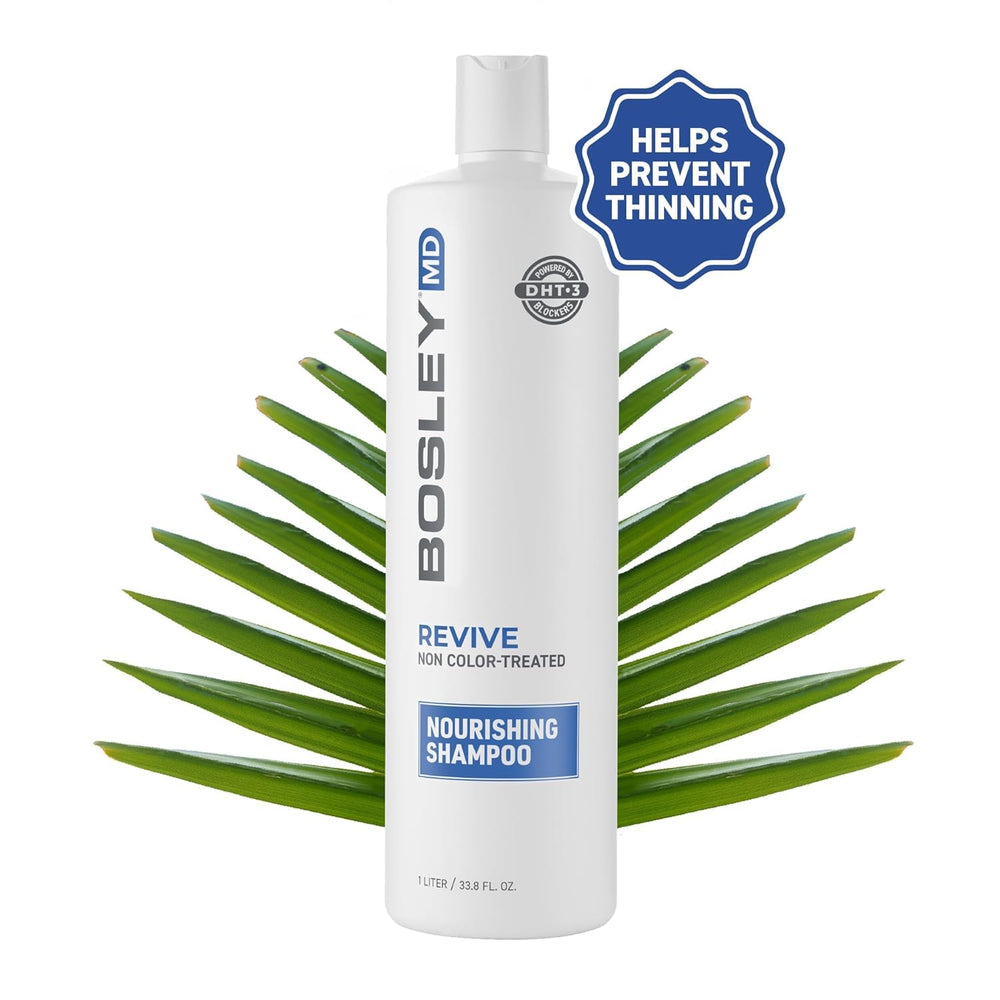 BosRevive Shampoing Nourrissant – étiquette claire et composition végan et sans sulfate.