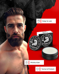 Application du baume Bossman sans parfum pour une douceur des poils.