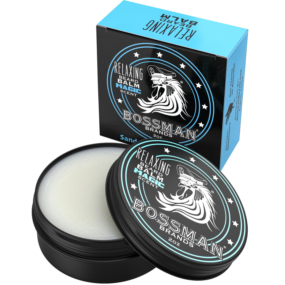 Bossman baume barbe-relaxant emballage: pratique pour un usage quotidien.