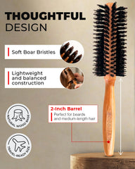 Bossman brosse ronde seche-cheveux pour lissage et volume sans frisottis
