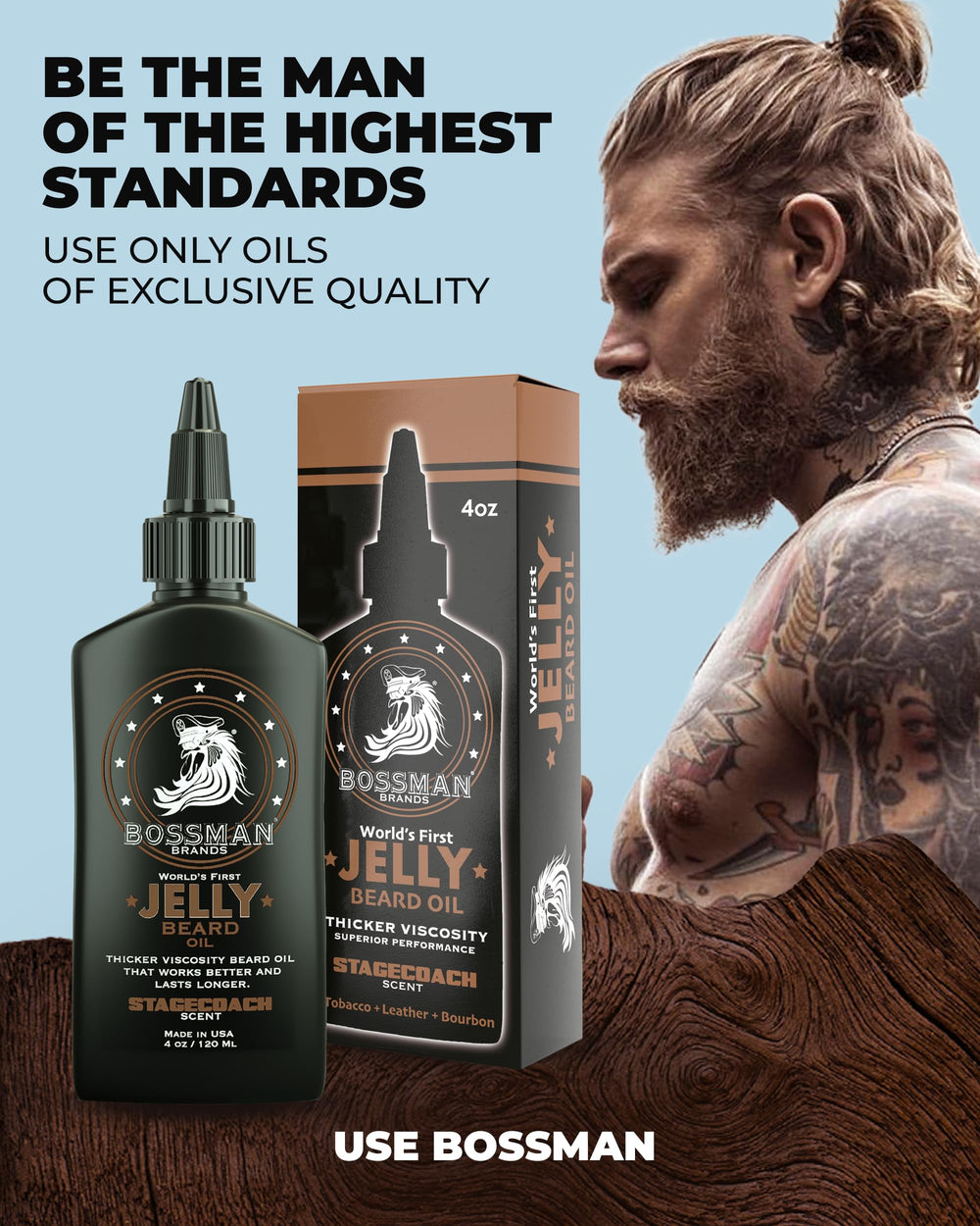 Bossman coffret soins barbe prêt à offrir.