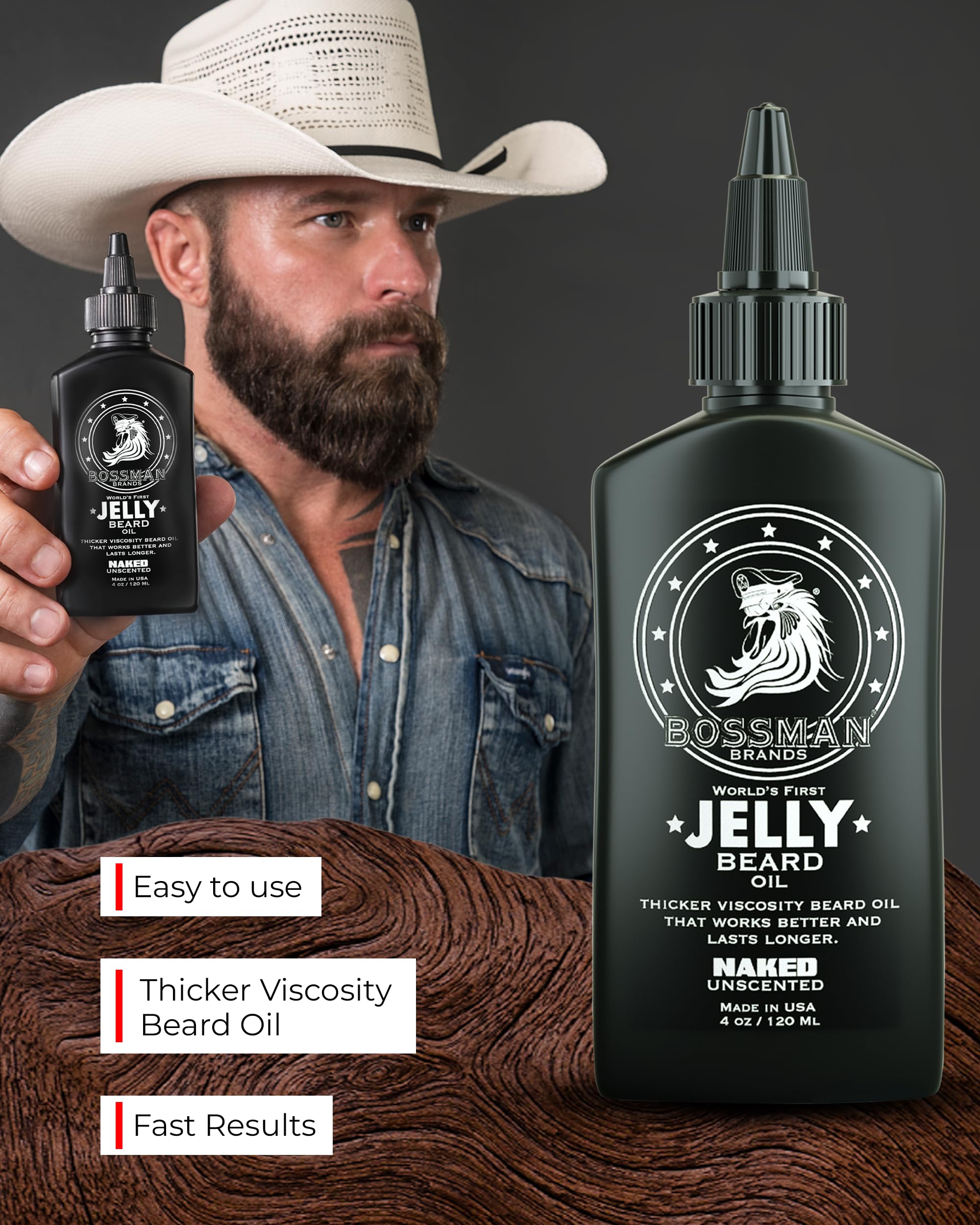 Bossman, texture gel assouplissante pour démêler et adoucir les poils de barbe.