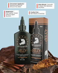 Gel adoucissant Bossman pour dompter et lisser la barbe.