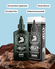 Bossman, texture gel dense montrant l'effet hydratant sur la barbe.