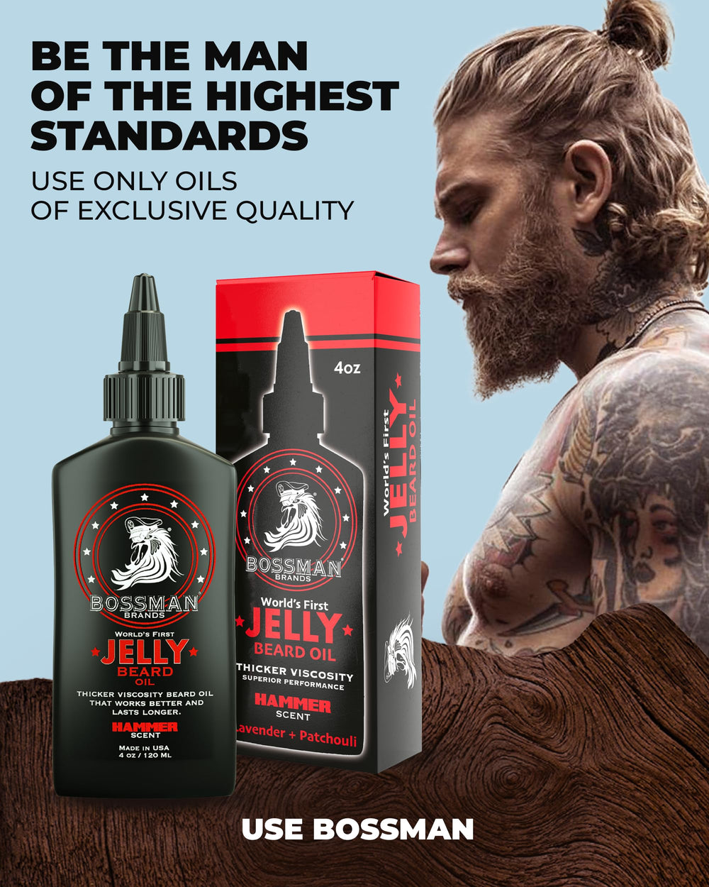 Complément idéal au kit barbe Bossman: soin durable et nourrissant.