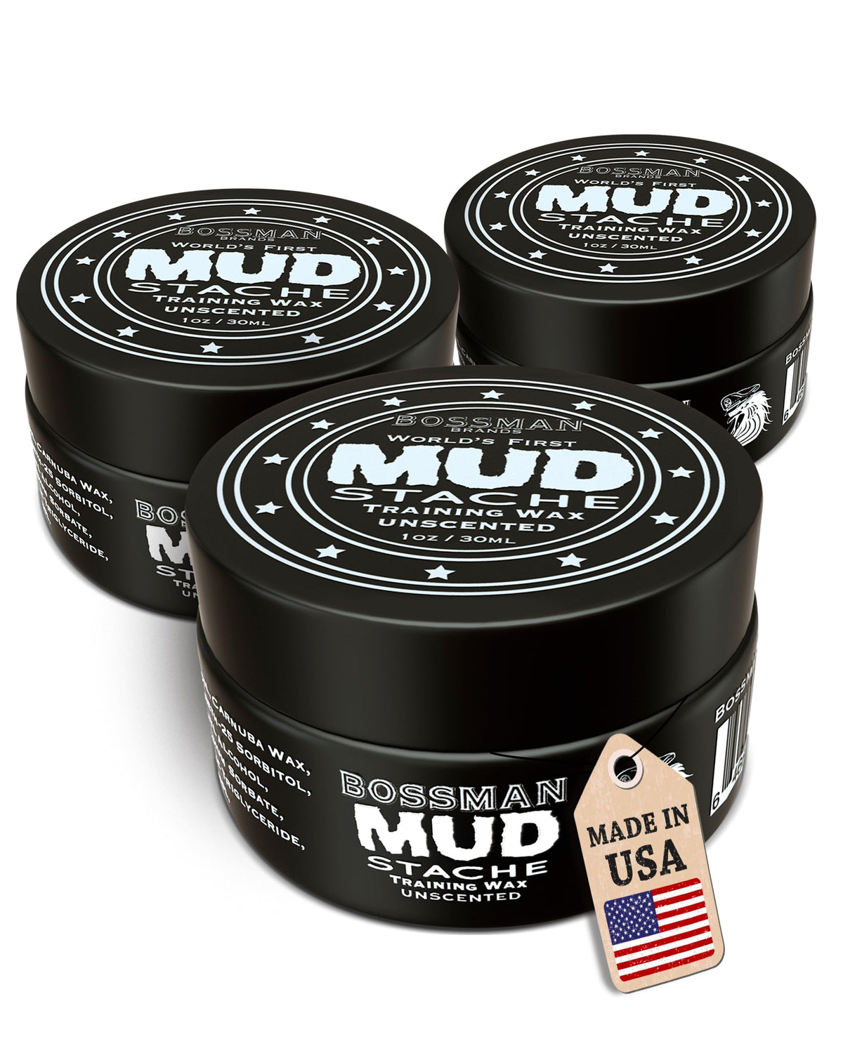 Bossman MUDstache – flacon 3 oz pour une application précise.