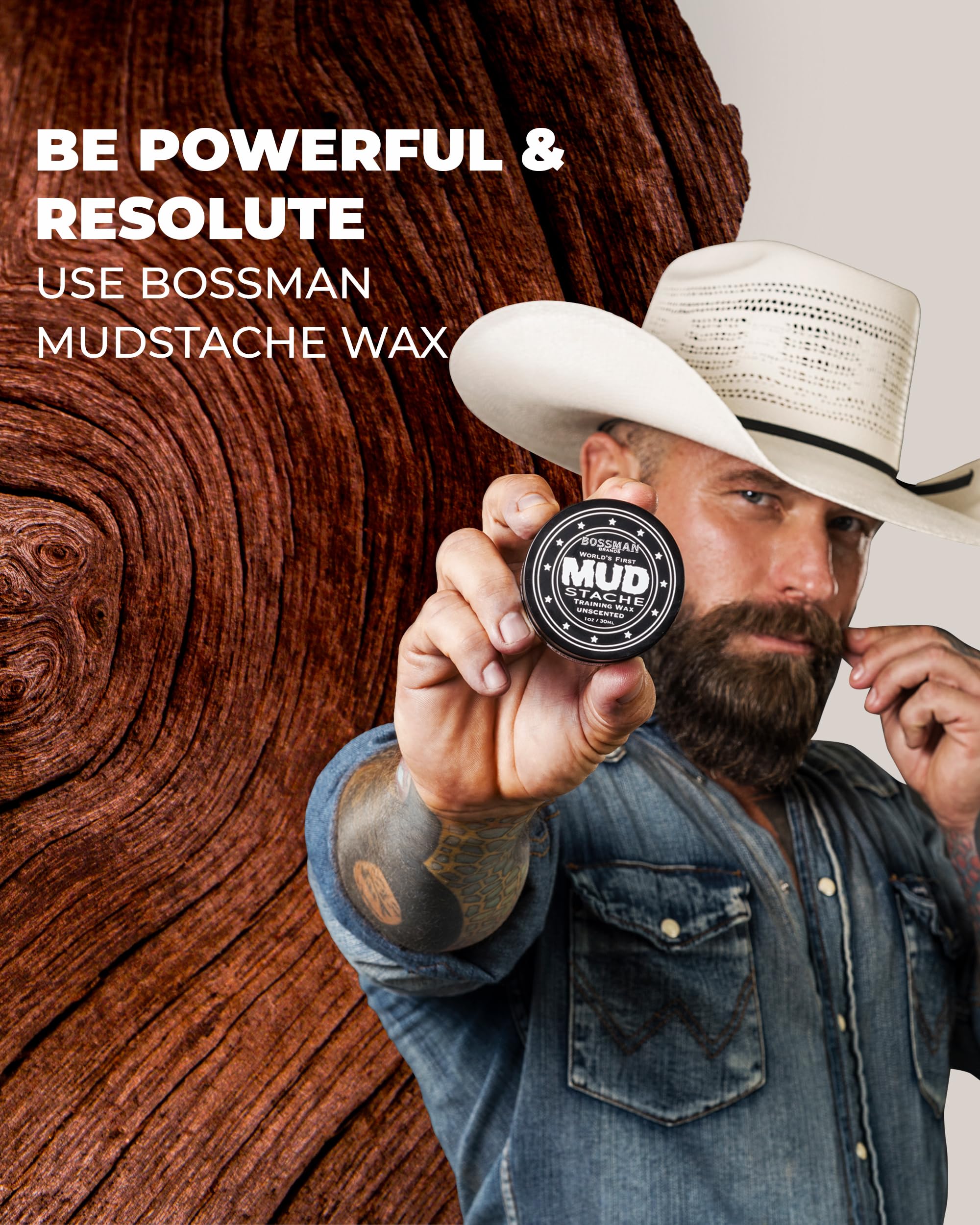 Bossman MUDstache sans parfum et sans colorant.