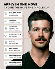 Bossman MUDstache texture mate, look naturel sans brillant.