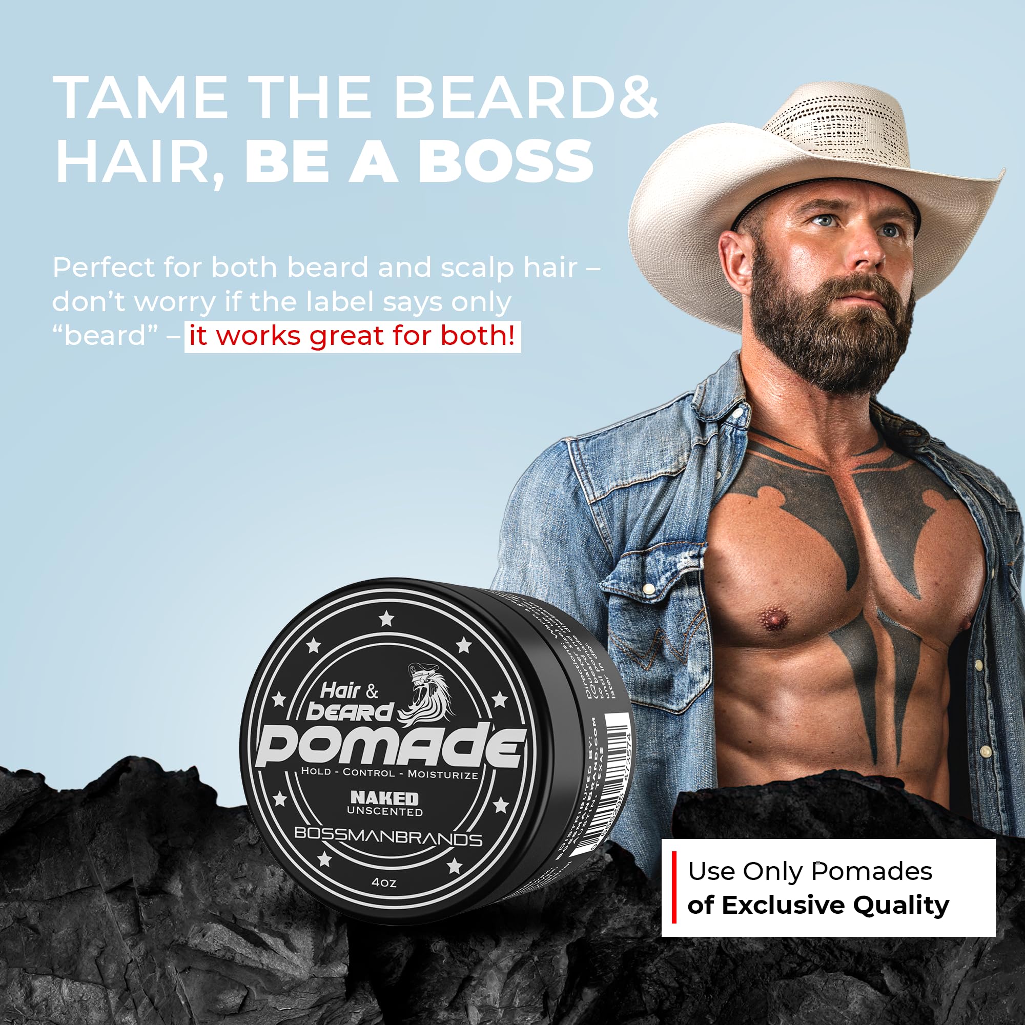 Sans parfum, Bossman Naked convient parfaitement aux parfums ou zones sans odeur.
