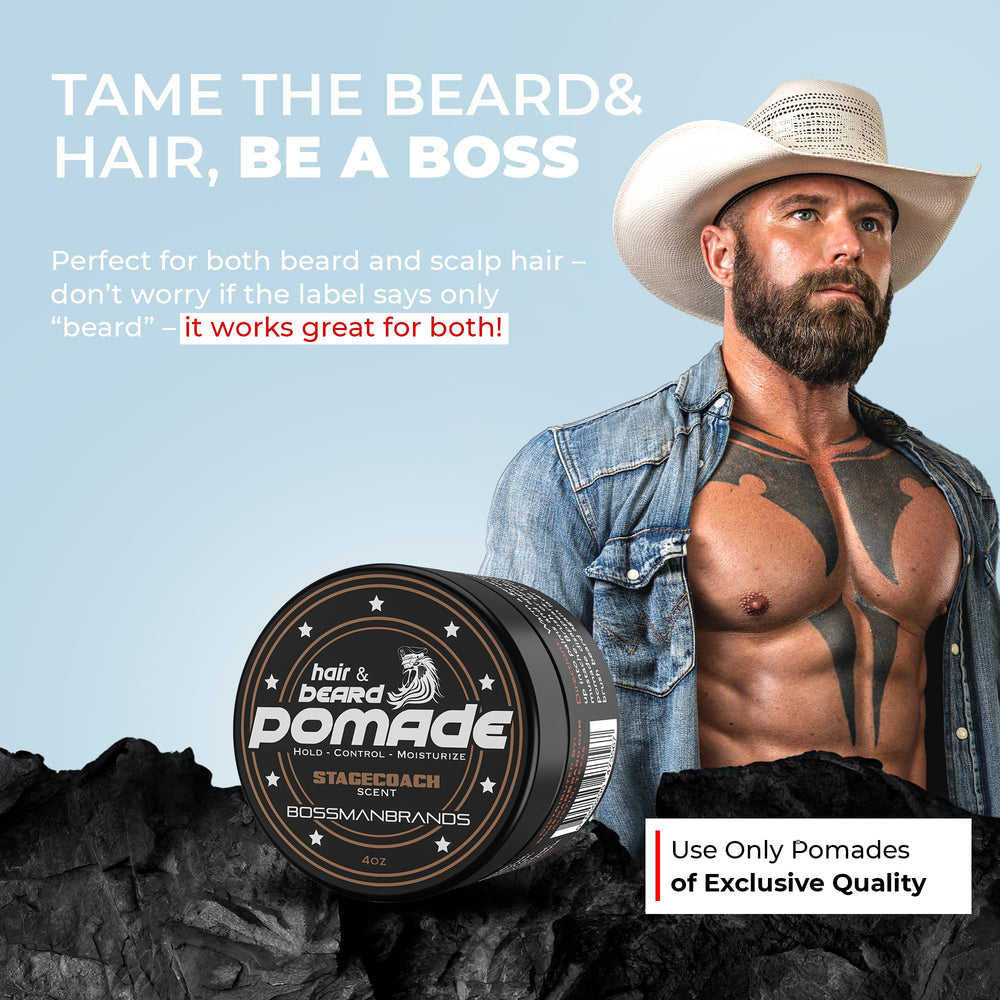 Bossman Stagecoach pomade - hydratation et brillance naturelle au quotidien