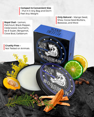 Texture crème douce Bossman Relaxing Beard Balm, application fluide pour barbe mieux maîtrisée.