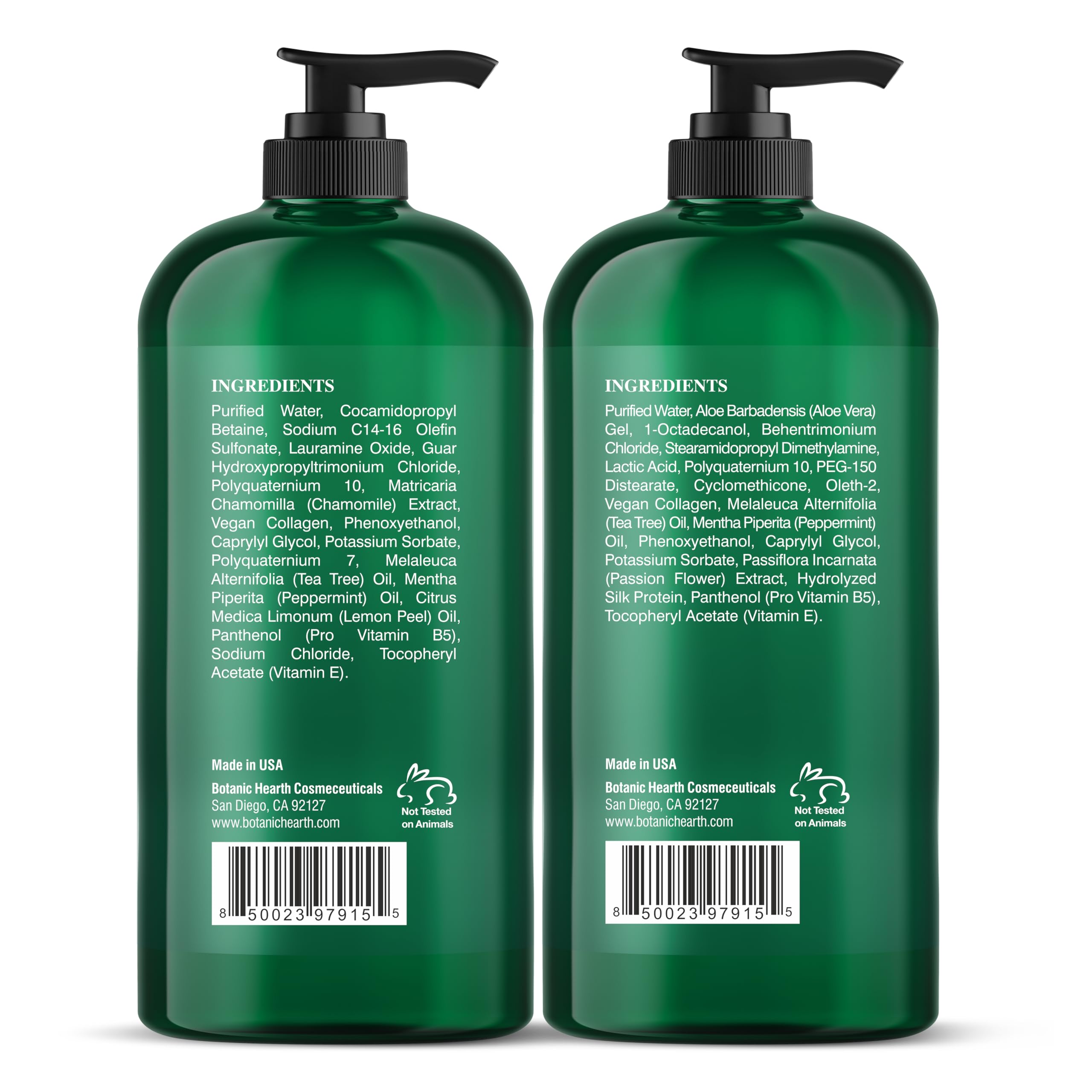 Botanic Hearth Après-shampoing Tea Tree en bouteille, hydrate et démêle les longueurs.