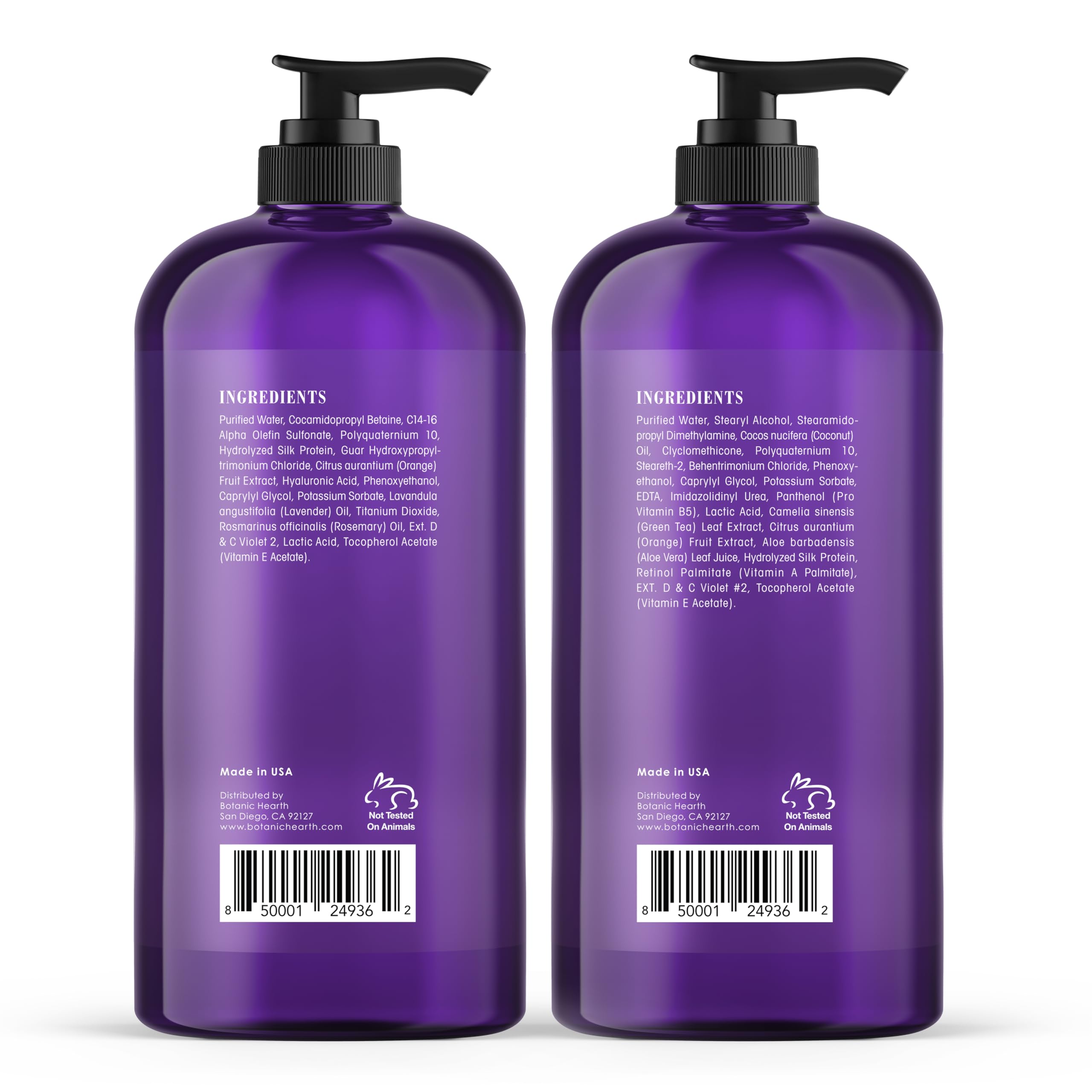 Botanic Hearth après-shampooing violet blond, démêle et hydrate les longueurs.