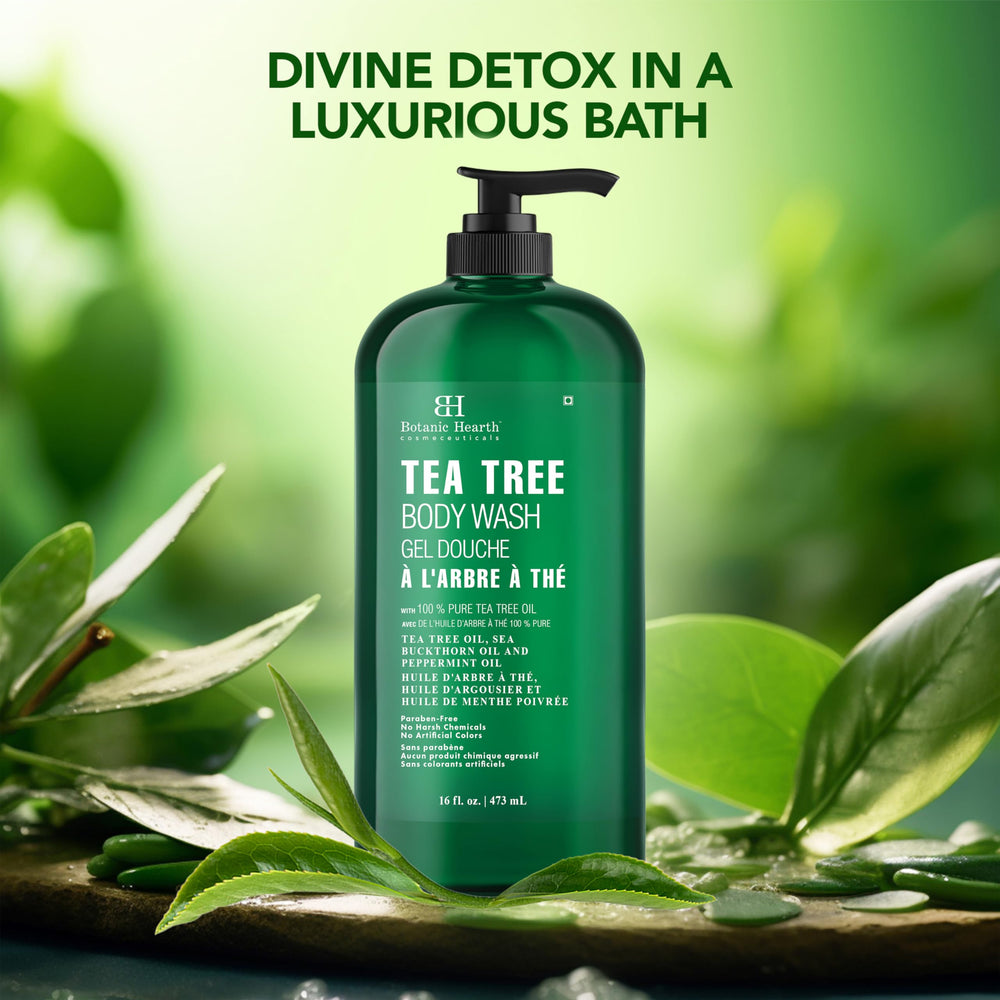 Botanic Hearth Gel Douche Arbre à Thé – crème hydratante parfum frais pour la peau