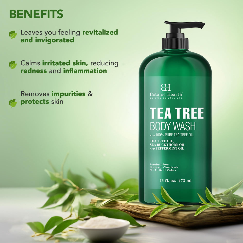 Botanic Hearth Gel Douche Arbre à Thé – texture mousse qui fait mousser doucement