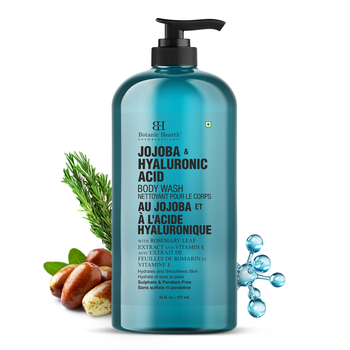 Botanic Hearth Gel Douche Jojoba versement fluide pour hydratation efficace