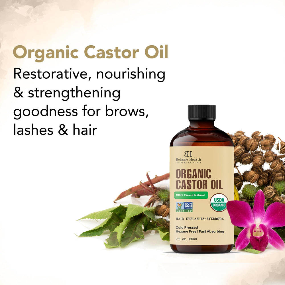 Botanic Hearth huile castor - cheveux brillants et effet naturel.