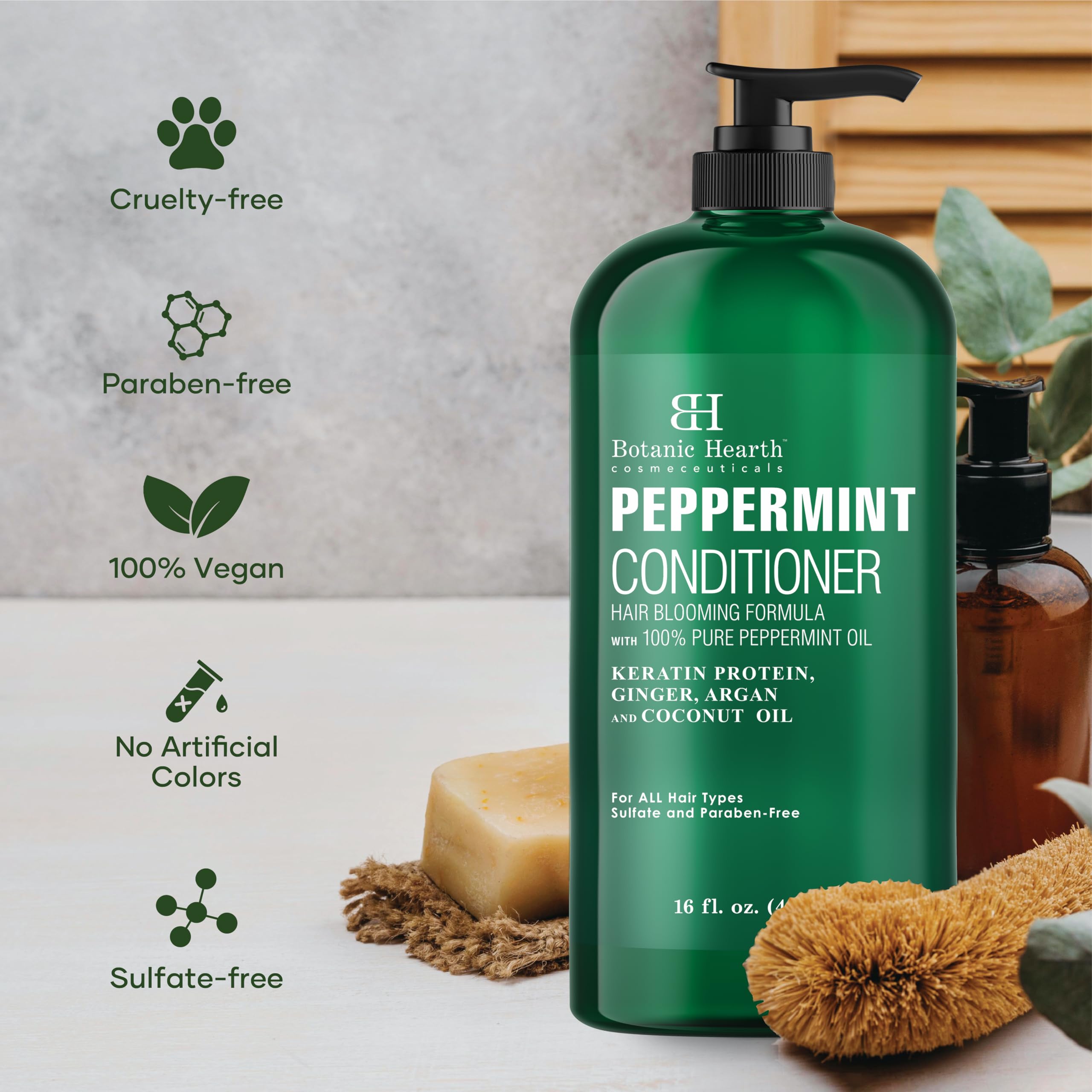Botanic Hearth menthe poivrée crème, texture riche et hydratante
