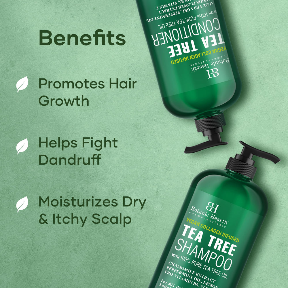 Cuir chevelu apaisé après le soin Botanic Hearth Tea Tree.