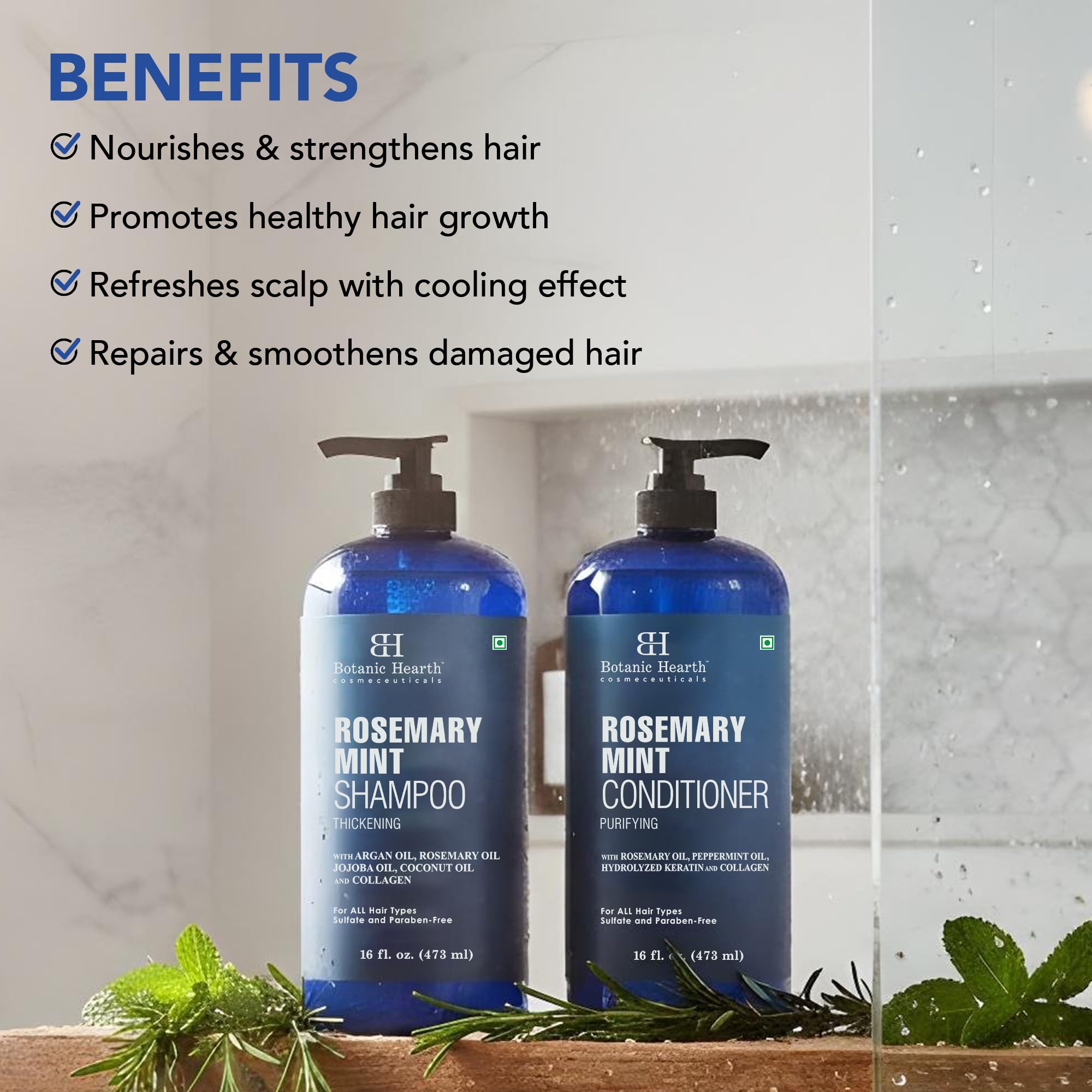 Routine quotidienne Botanic Hearth: démêlage facilité et sensation de fraîcheur.