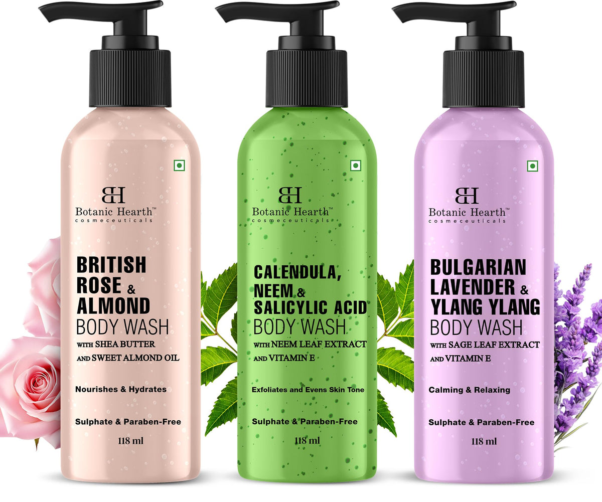 Botanic Hearth Relax & Renew, trio de bouteilles pour une douche apaisante et hydratante