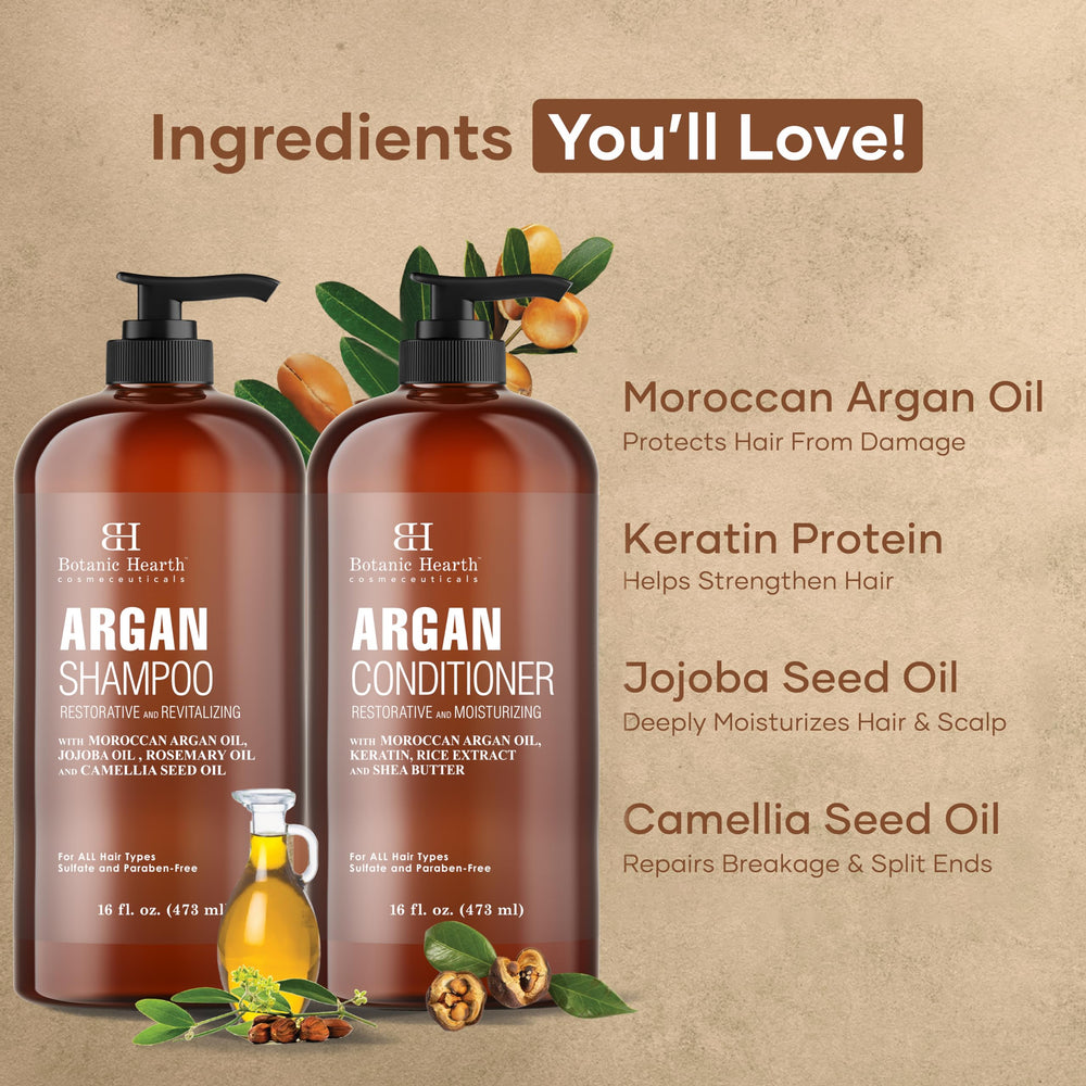 Botanic Hearth Huile d’Argan : flacon illustrant soin fortifiant des longueurs
