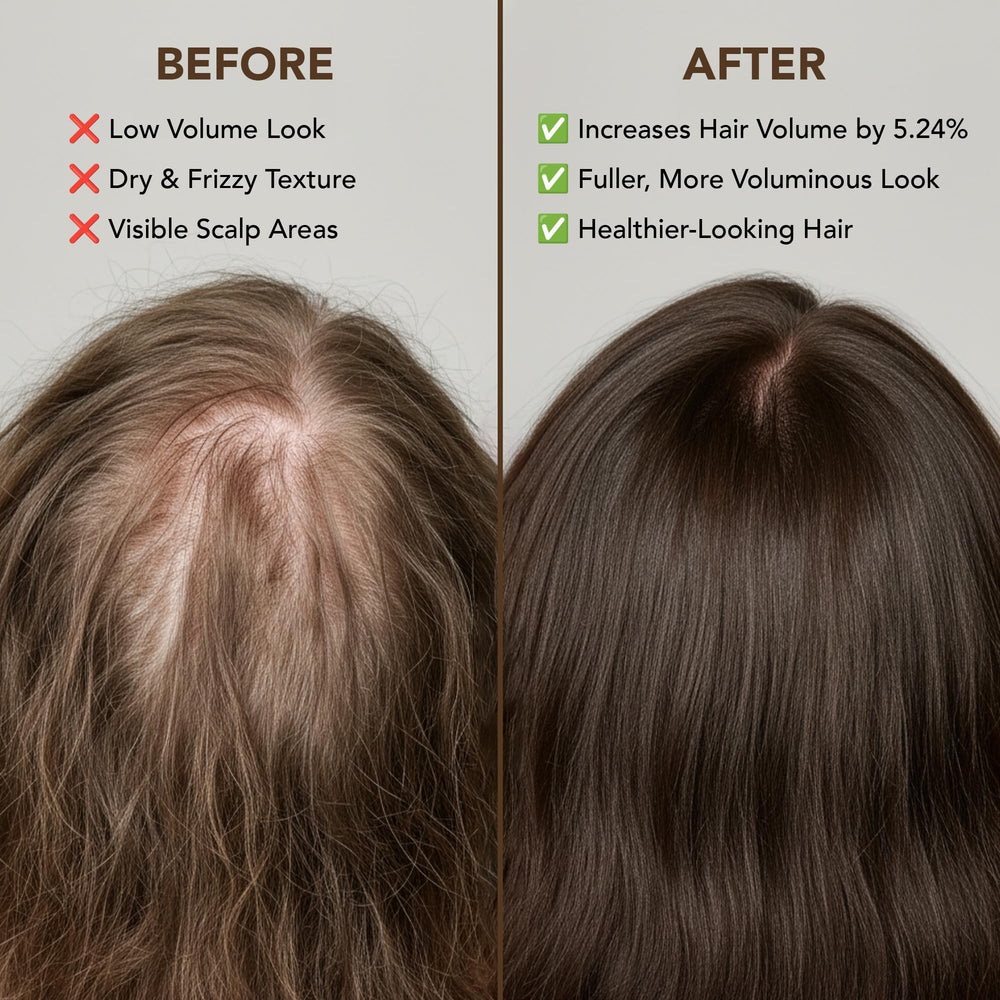 Cheveux souples et brillants après application de l’huile Batana Botanic Hearth