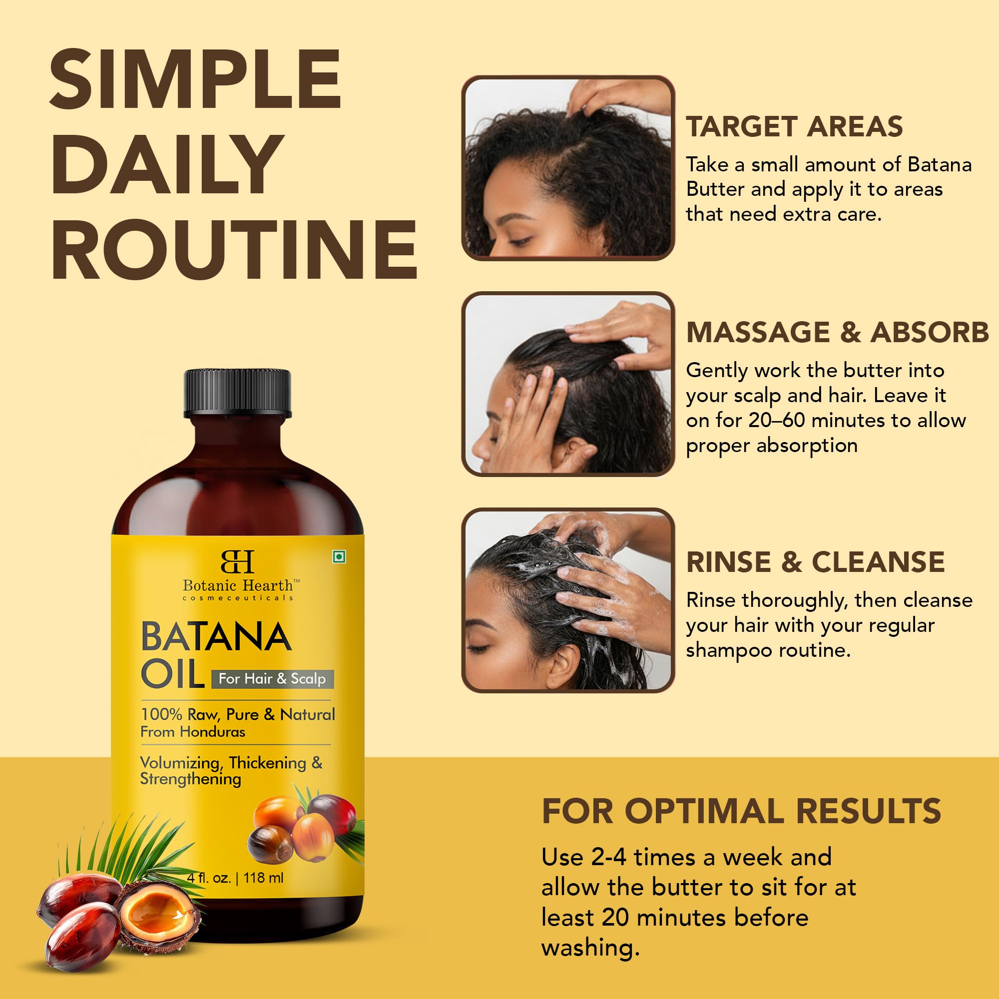 Ongles et cuticules hydratés grâce à l’huile Batana Botanic Hearth