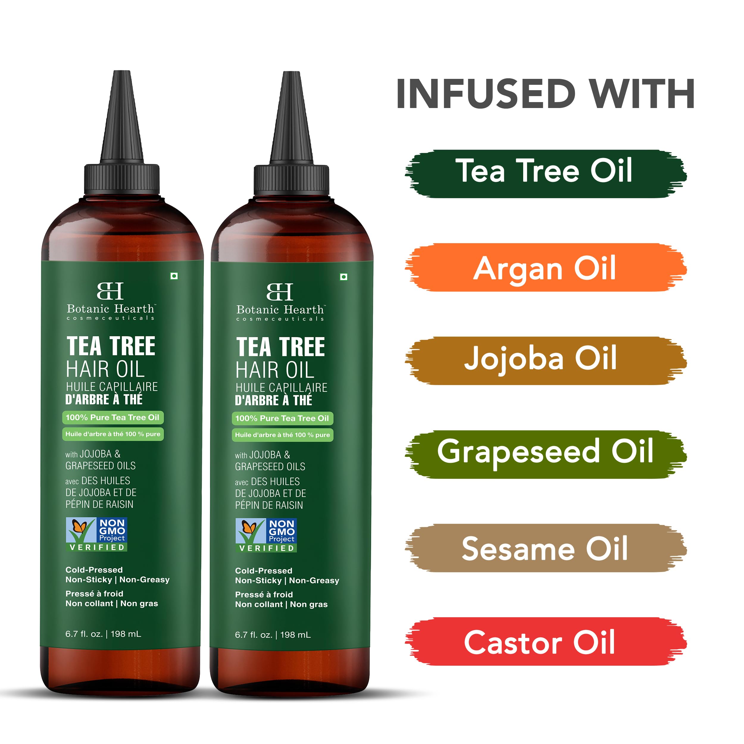 Botanic Hearth Huile-cheveux, application avant shampooing pour hydratation.