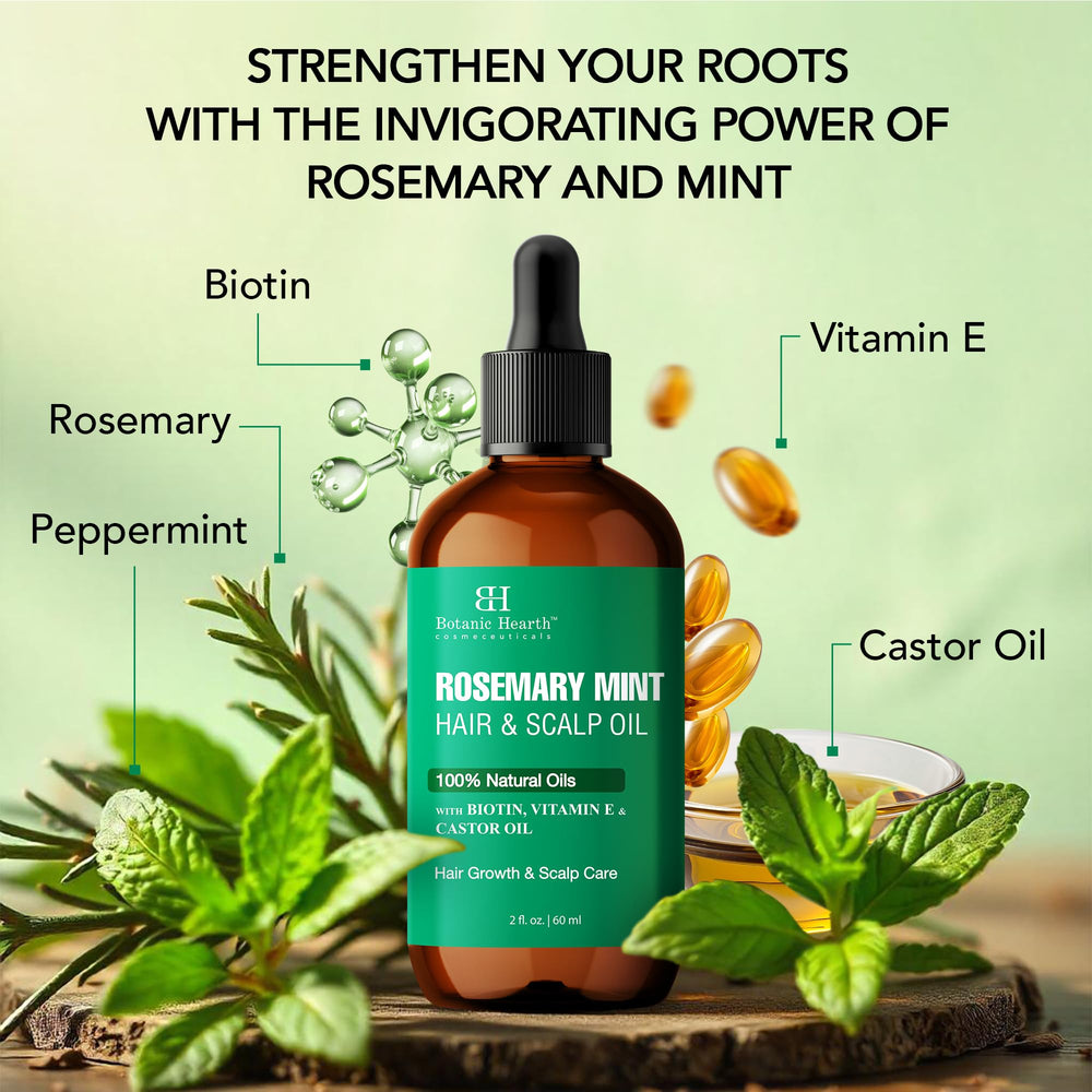Botanic Hearth Huile Cheveux – gros plan sur l’emballage sans parabènes.