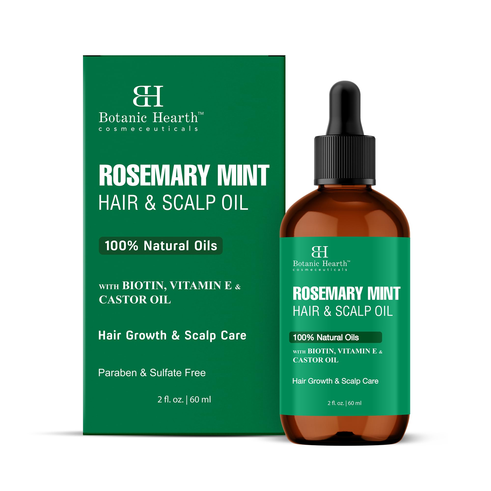 Botanic Hearth Huile Cheveux – ingrédients naturels et sans sulfates ni parabènes.