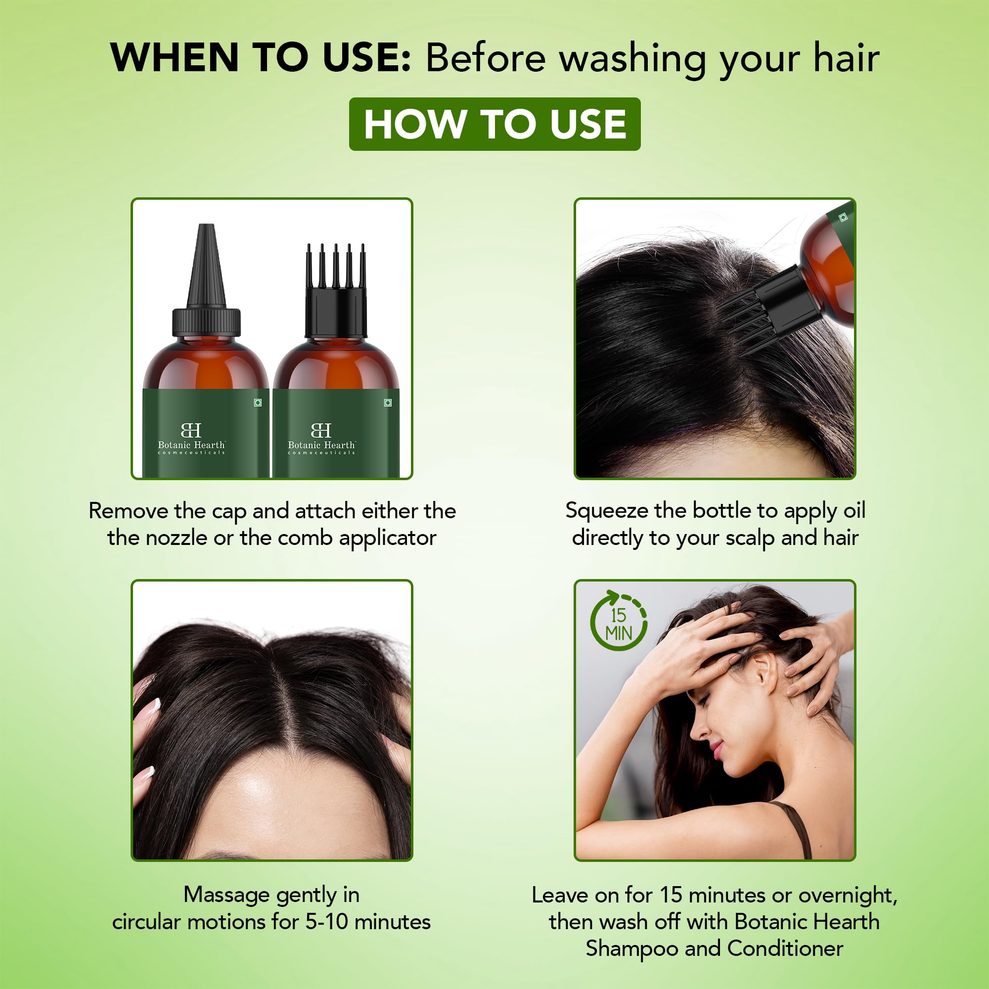 Botanic Hearth Huile-cheveux, hydratation en profondeur des cheveux.