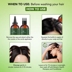 Botanic Hearth Huile-cheveux, hydratation en profondeur des cheveux.