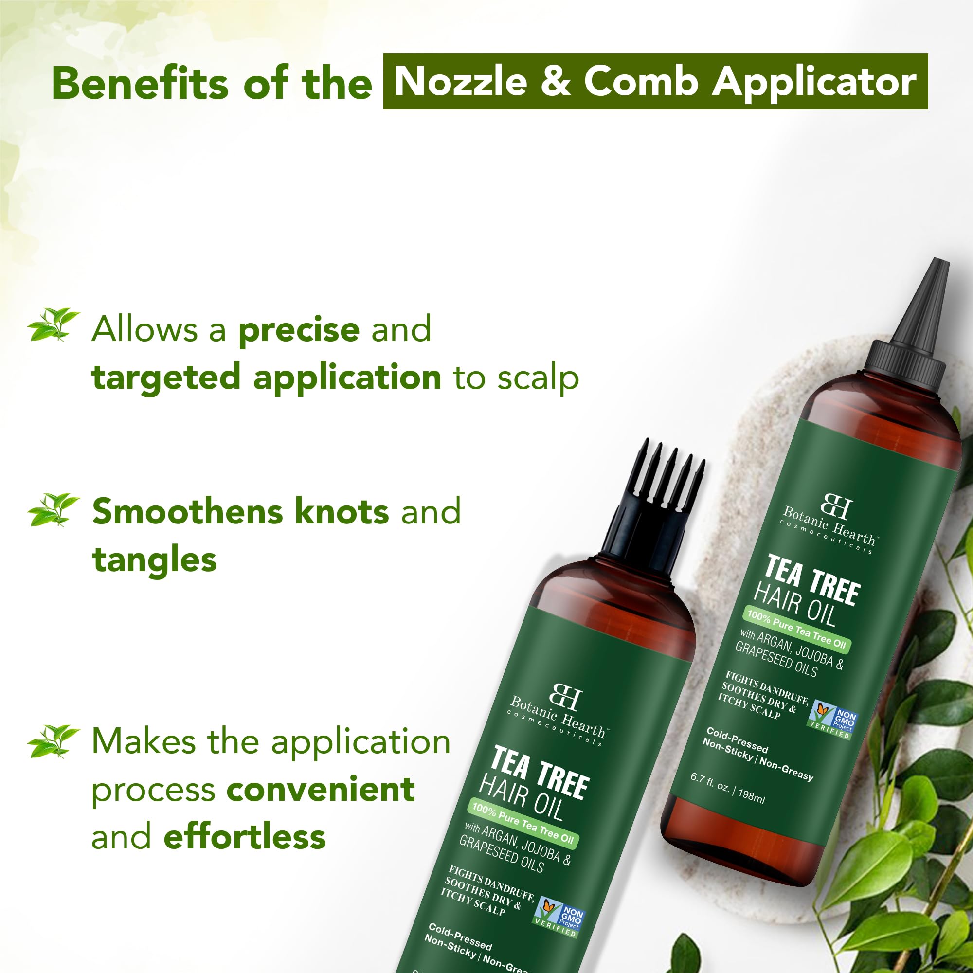Botanic Hearth Huile-cheveux, lutte contre pellicules et inconfort.
