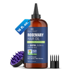 Botanic Hearth Huile romarin – bouteille d'huile pour nourrir et revitaliser les cheveux.