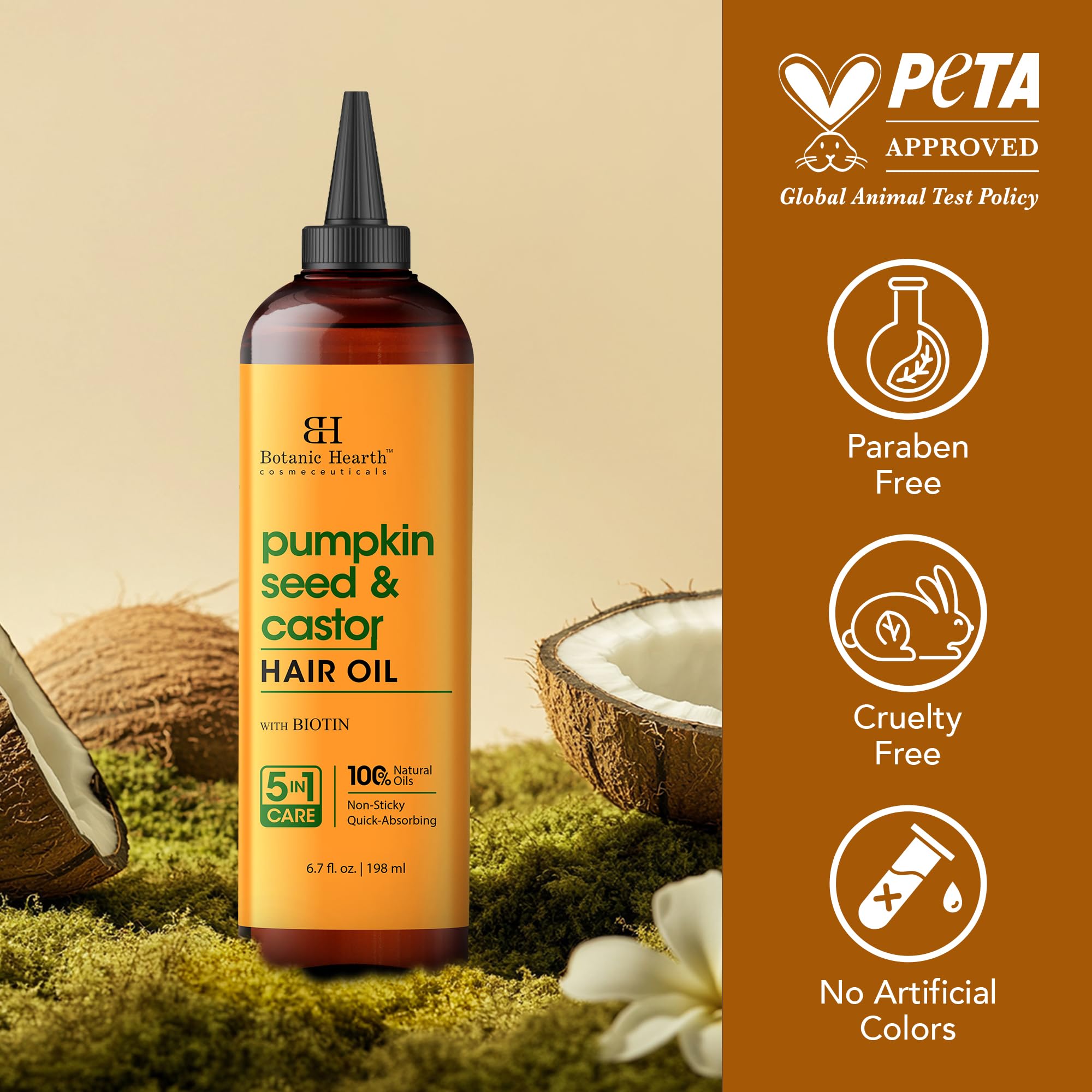 Botanic Hearth Huile Cheveux: usage quotidien sur tous types de cheveux.
