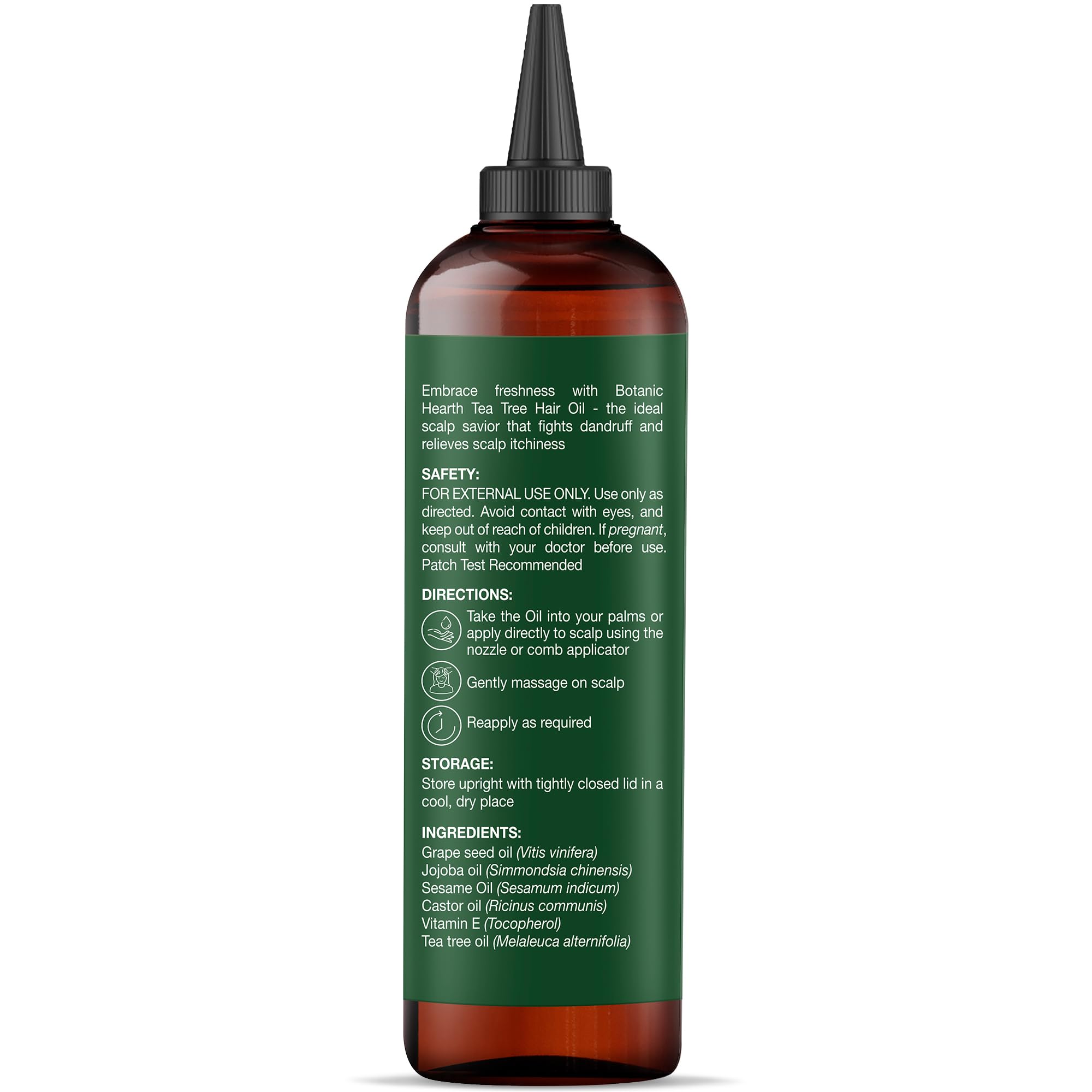 Botanic Hearth Huile Cheveux, usage quotidien pour cheveux plus forts.
