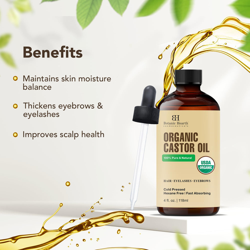 Botanic Hearth huile ricin, formule pure et naturelle sans additifs.