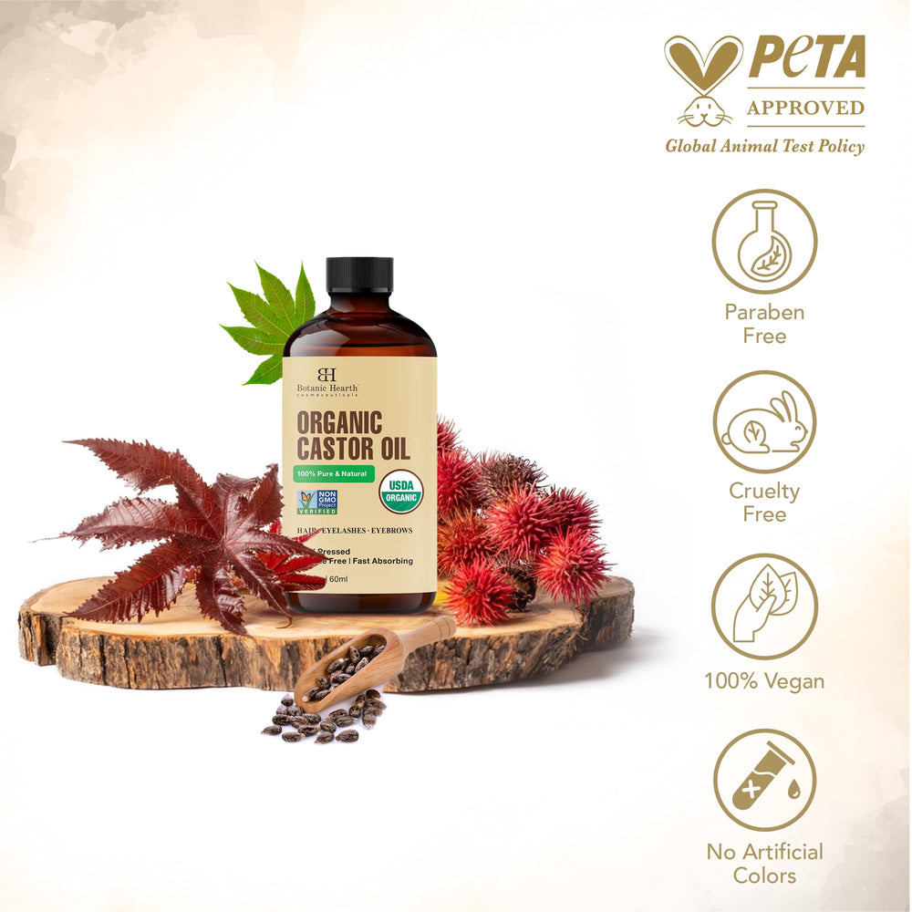 Botanic Hearth huile de castor - massage du cuir chevelu pour hydratation.