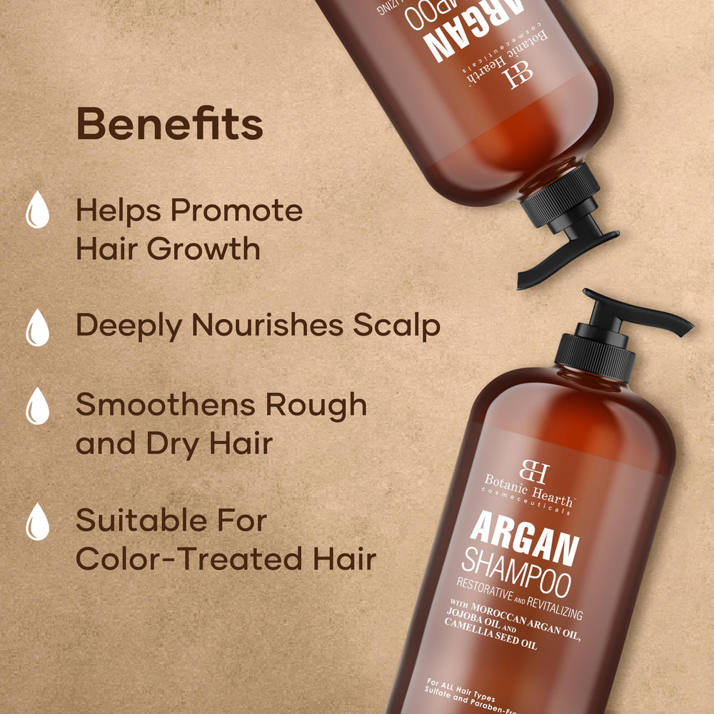 Botanic Hearth Shampoing Argan – Application mains douce rituel quotidien