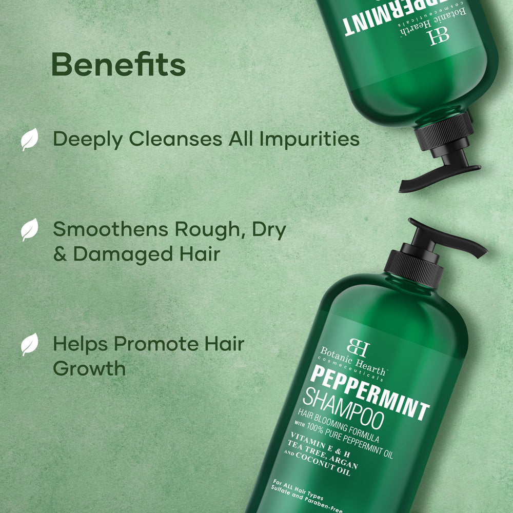 Botanic Hearth Shampoing Menthe: kératine pour cheveux plus forts et épaissis.